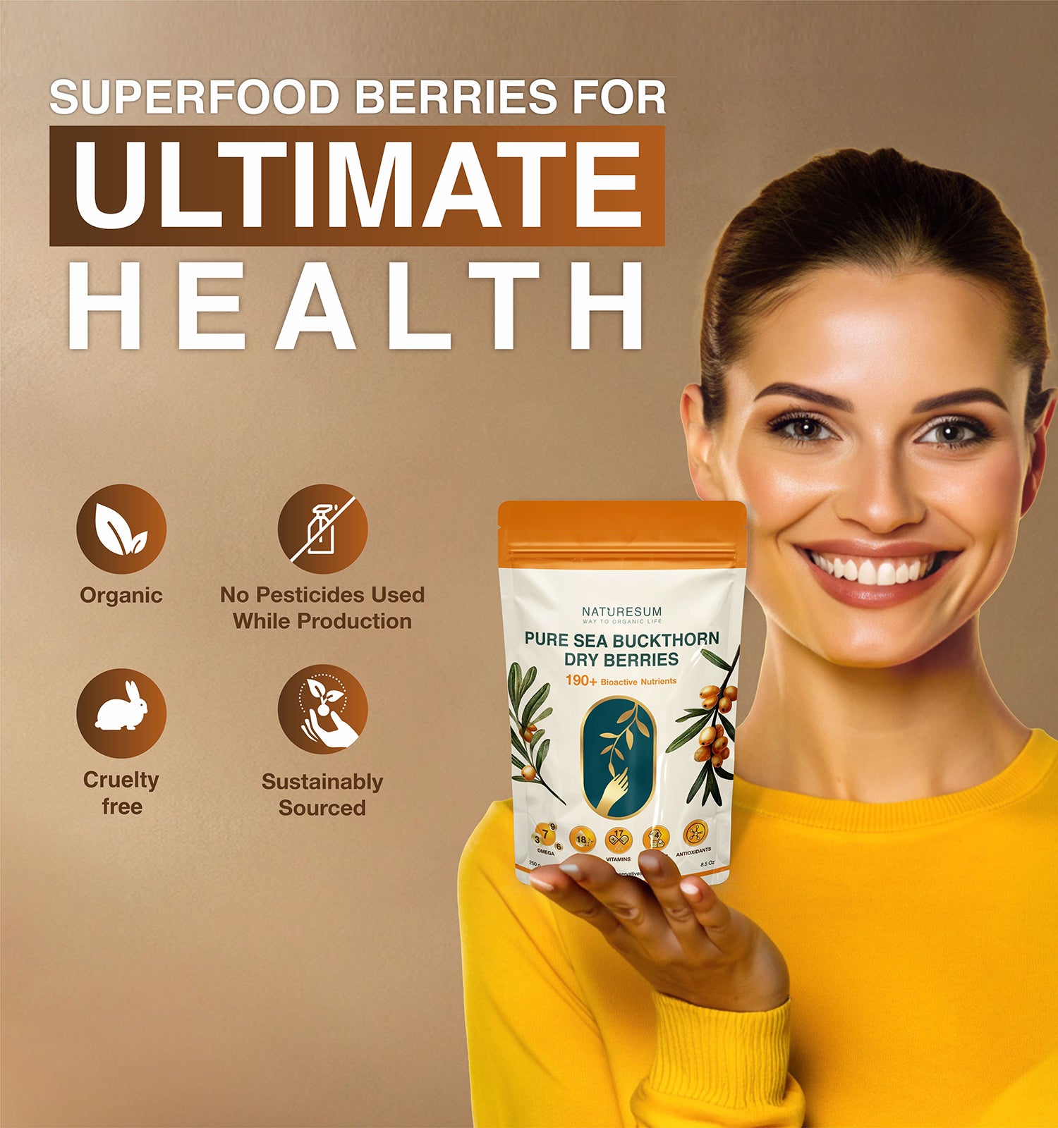 PURE SEA BUCKTHORN DRY BERRIES