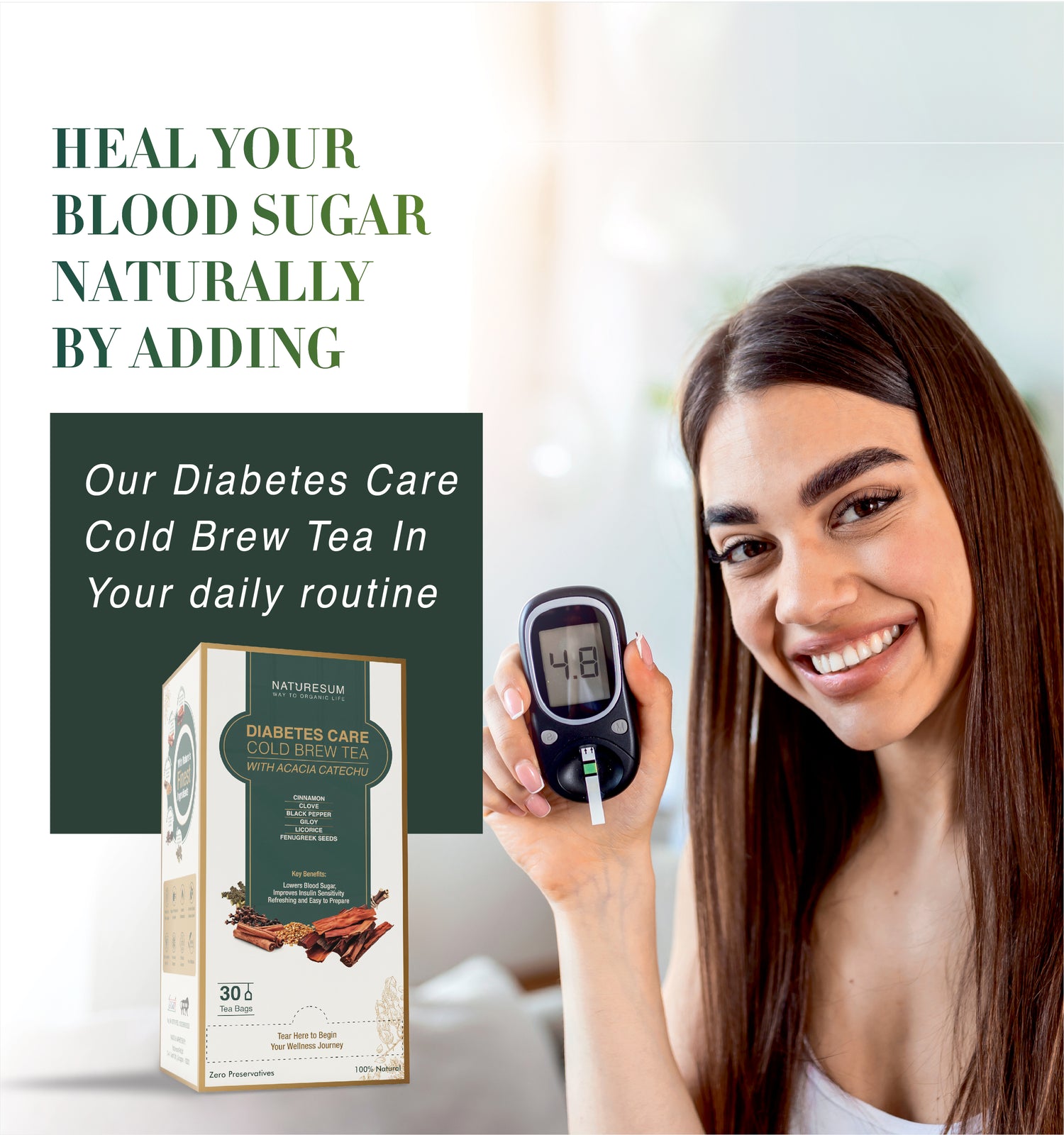 DIABETES CARE COLD BREW TEA WITH ACACIA CATECHU
